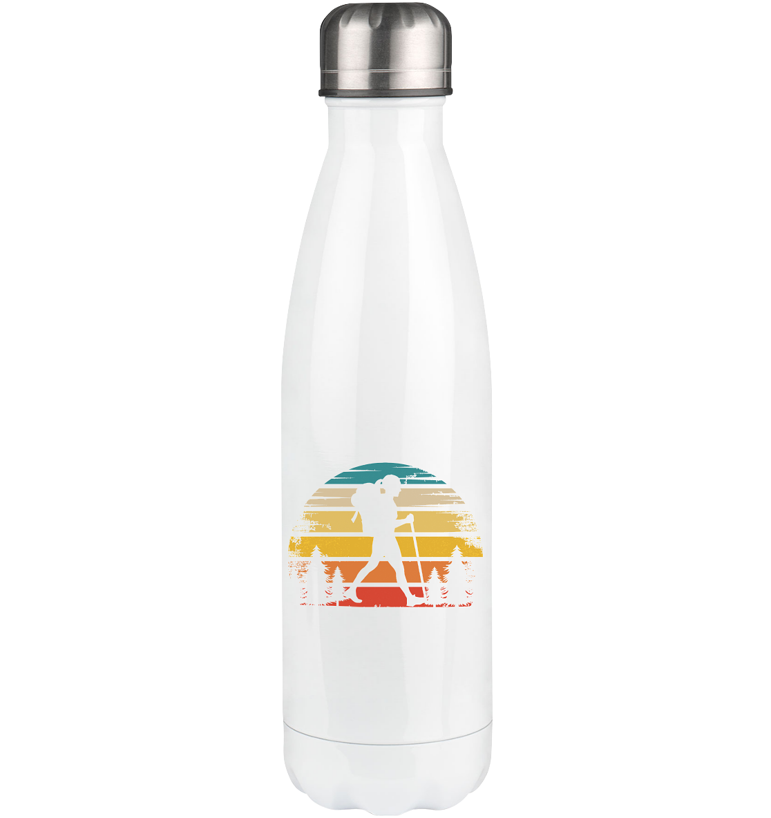 Retro Sun and Hiking - Edelstahl Thermosflasche wandern 500ml