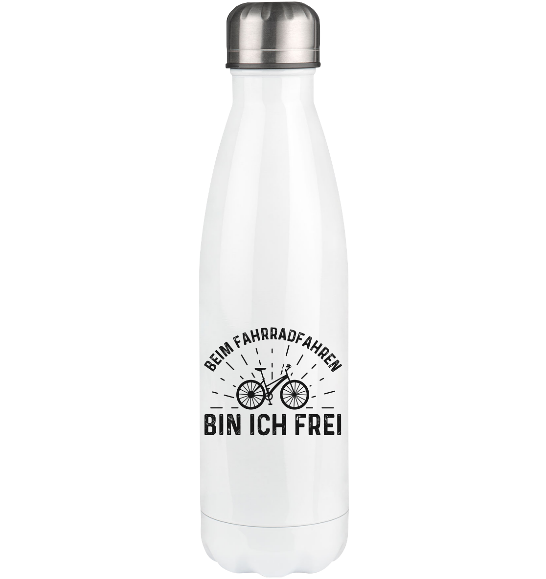 Beim Fahrradfahren Bin Ich Frei - Edelstahl Thermosflasche fahrrad 500ml