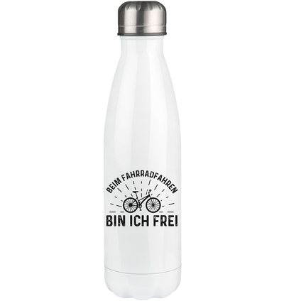 Beim Fahrradfahren Bin Ich Frei - Edelstahl Thermosflasche fahrrad 500ml