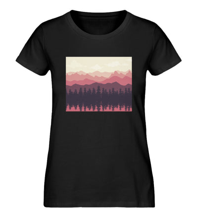 Berglandschaft - Damen Premium Organic T-Shirt berge Schwarz
