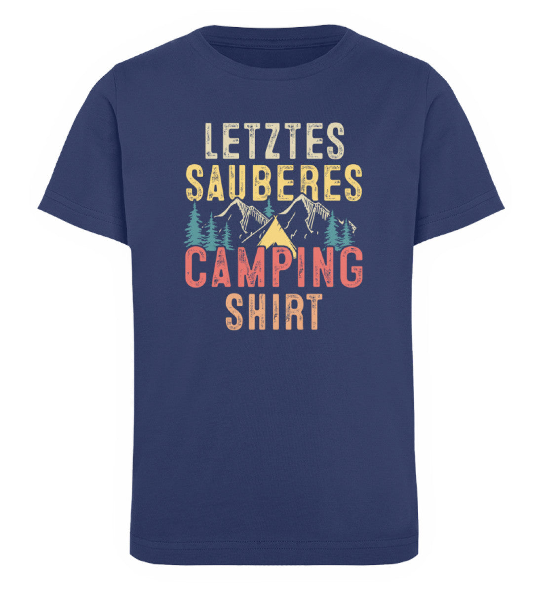 Letztes Sauberes Camping Shirt - Kinder Premium Organic T-Shirt camping Navyblau