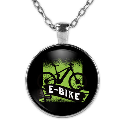 E-Bike - Lächeln statt hecheln - Halskette mit Anhänger e-bike Silber