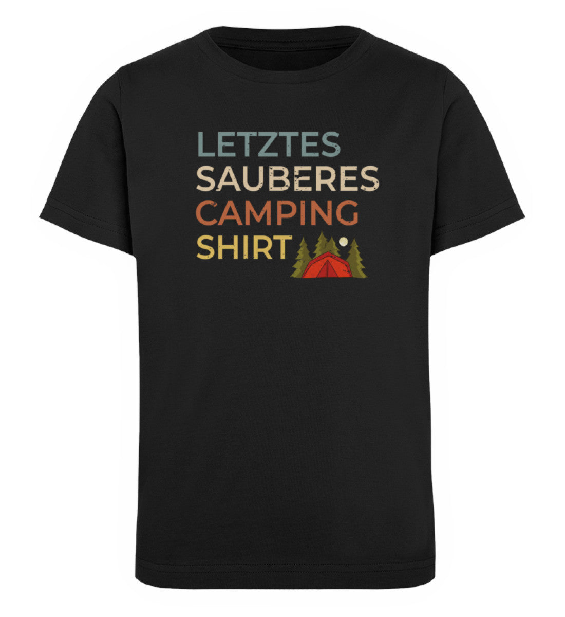Letztes sauberes Camping Shirt - Kinder Premium Organic T-Shirt camping Schwarz