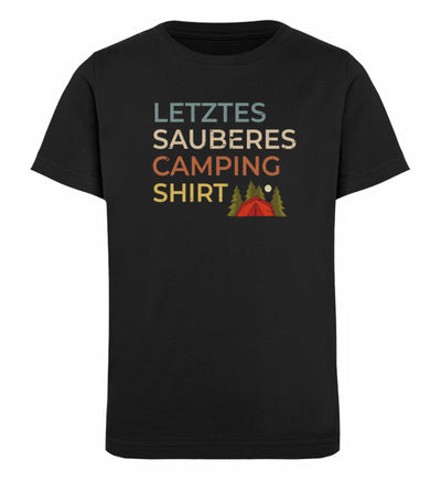 Letztes sauberes Camping Shirt - Kinder Premium Organic T-Shirt camping Schwarz