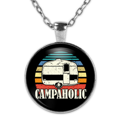 Campaholic - Halskette mit Anhänger camping Silber