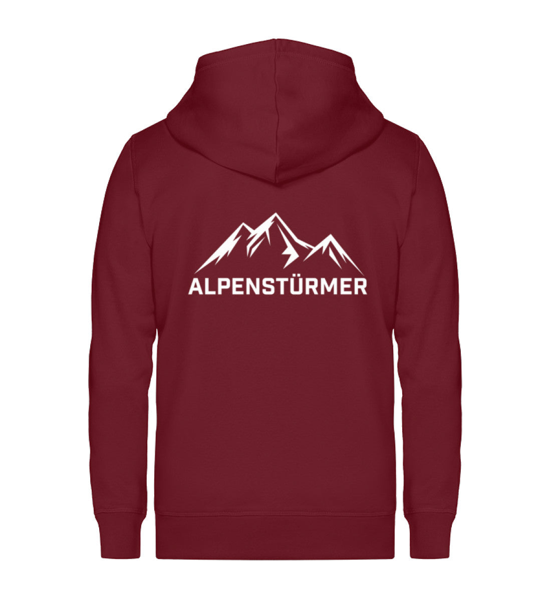 Alpenstürmer - Unisex Premium Organic Sweatjacke berge wandern Weinrot
