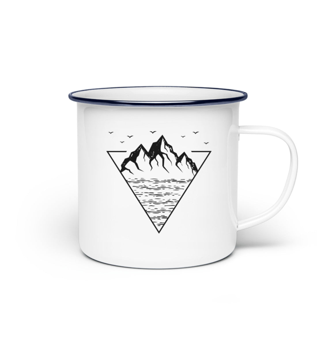 Berg Geometrisch - Emaille Tasse berge wandern Default Title