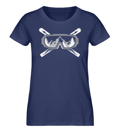 Mountain Skier - Damen Premium Organic T-Shirt ski Navyblau