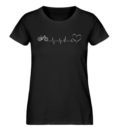 Radverliebt - Damen Organic T-Shirt fahrrad Schwarz