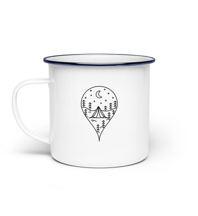 Campingliebe - Emaille Tasse camping