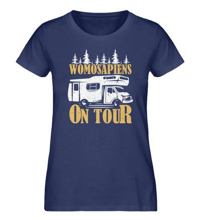 Womosapiens on Tour - Damen Premium Organic T-Shirt camping Navyblau