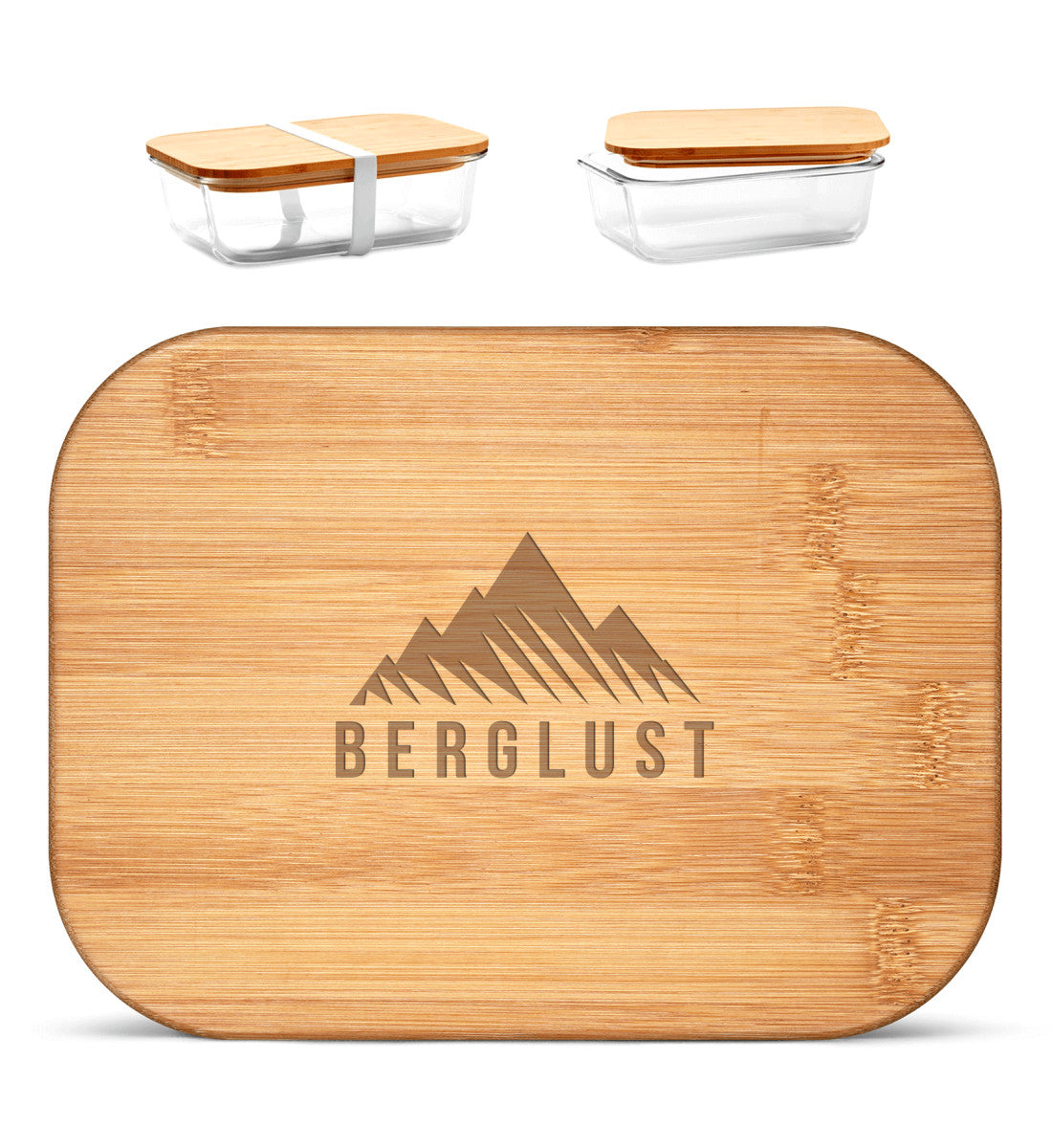 Berglust Logo - Brotdose mit Holzdeckel (Gravur) berge Default Title