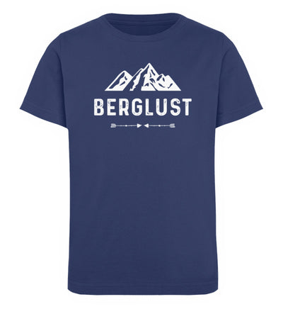 BERGLUST - Kinder Premium Organic T-Shirt berge wandern Navyblau