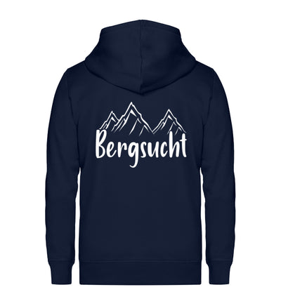 Bergsucht - Unisex Premium Organic Sweatjacke berge klettern Navyblau
