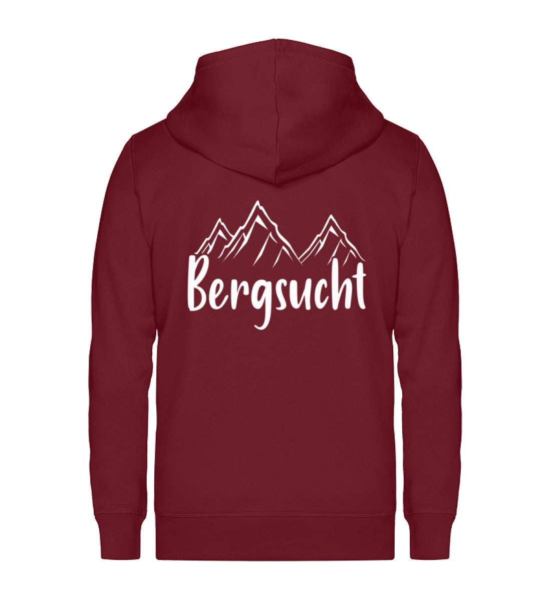 Bergsucht - Unisex Premium Organic Sweatjacke berge klettern Weinrot