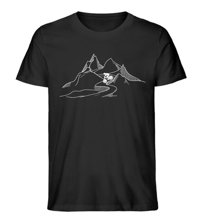 Downhill - Herren Organic T-Shirt mountainbike Schwarz
