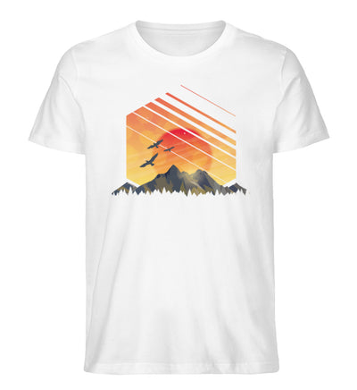 Sonnenaufgang Alpen - Herren Organic T-Shirt' berge Weiß
