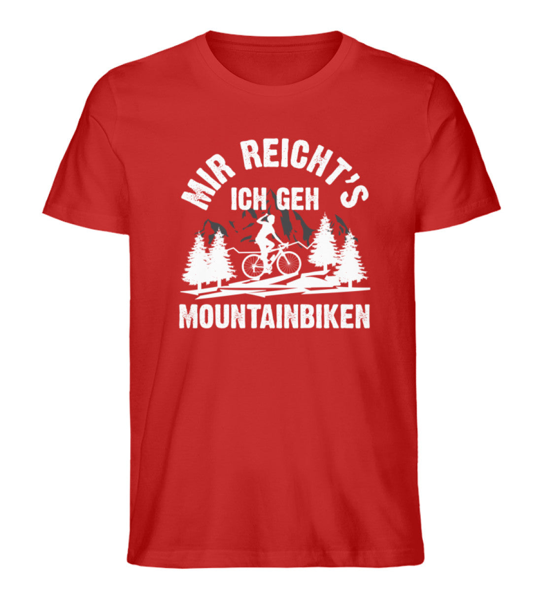 Mir reicht's ich geh mountainbiken - Herren Organic T-Shirt mountainbike Rot