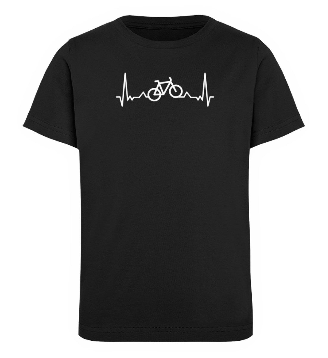 Herzschlag Fahrrad - Kinder Premium Organic T-Shirt fahrrad Schwarz