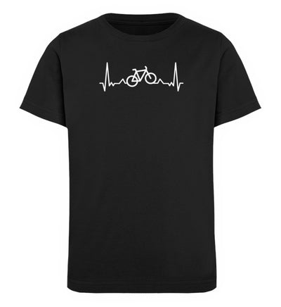 Herzschlag Fahrrad - Kinder Premium Organic T-Shirt fahrrad Schwarz