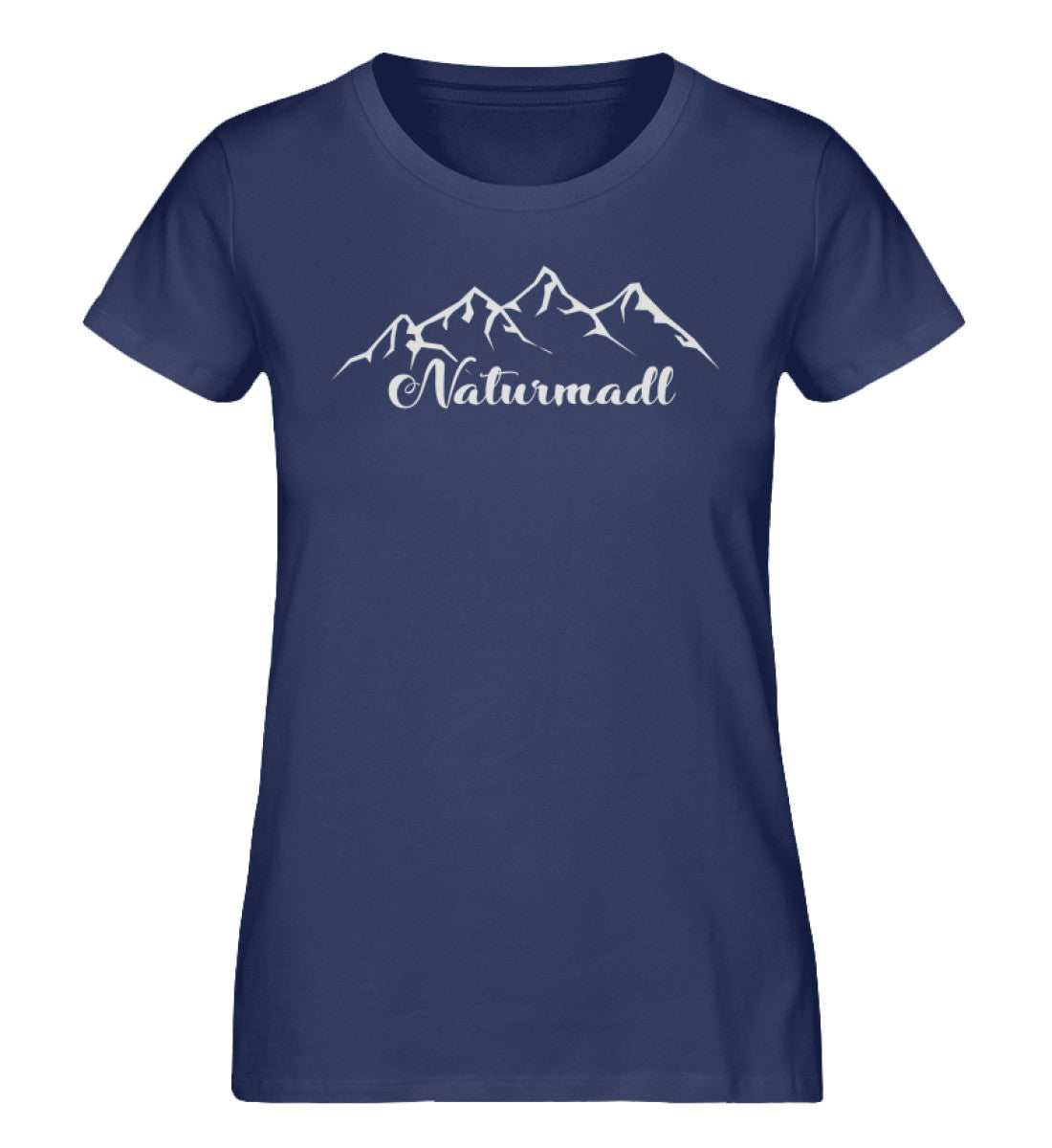 Naturmadl - Damen Organic T-Shirt camping wandern Navyblau