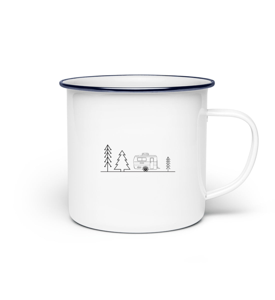 Camping Minimal - Emaille Tasse camping Default Title