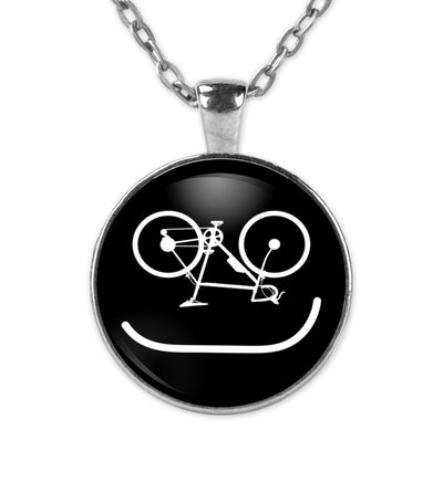 Fahrrad Emoji -Halskette mit Anhänger Silber