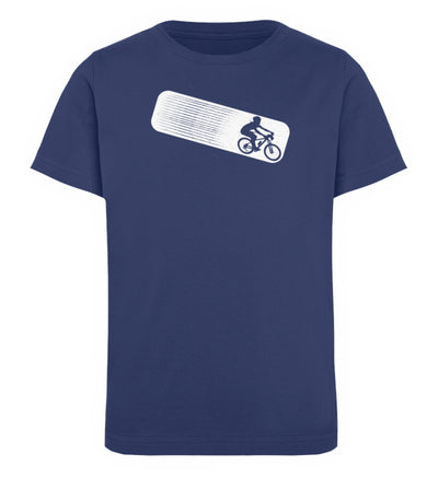 Vintage Radfahrer - Kinder Premium Organic T-Shirt Navyblau
