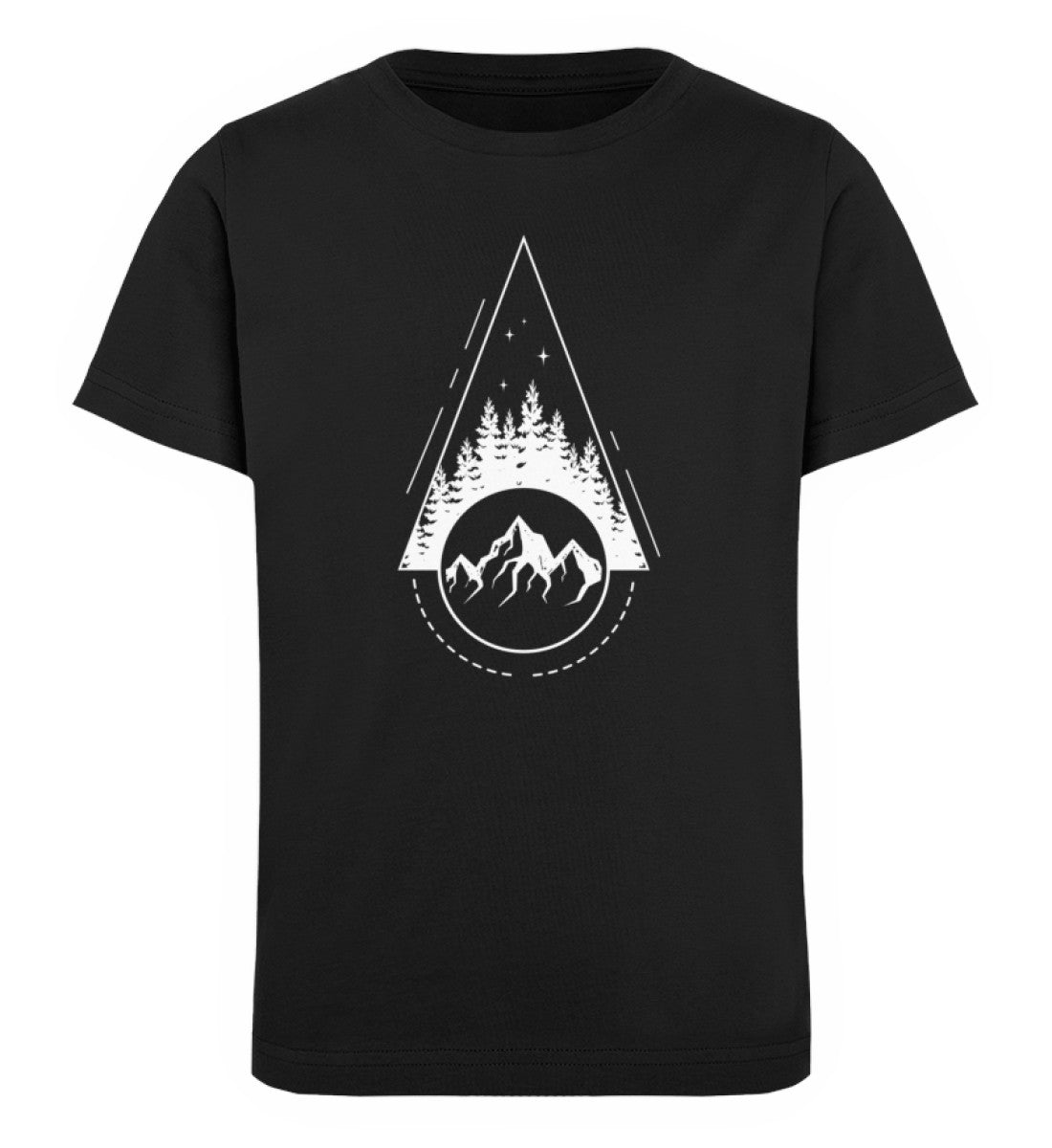 Berglandschaft - Geometrisch - Kinder Premium Organic T-Shirt berge Schwarz