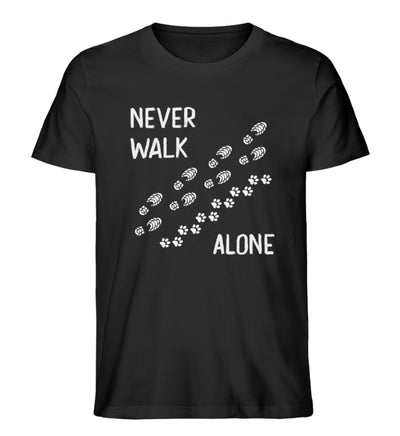 Never walk alone - Herren Premium Organic T-Shirt wandern Schwarz