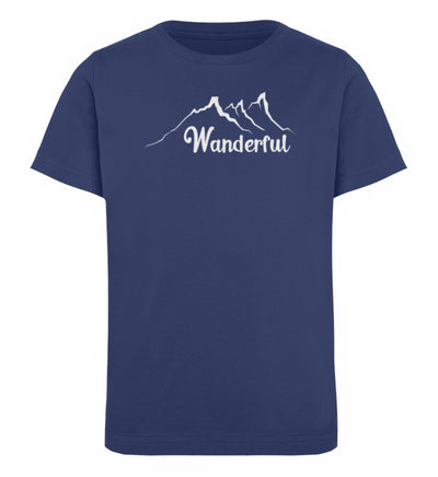 Wanderful - Kinder Premium Organic T-Shirt Navyblau