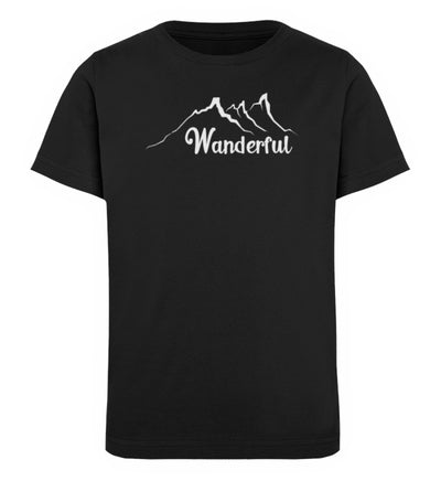 Wanderful - Kinder Premium Organic T-Shirt Schwarz