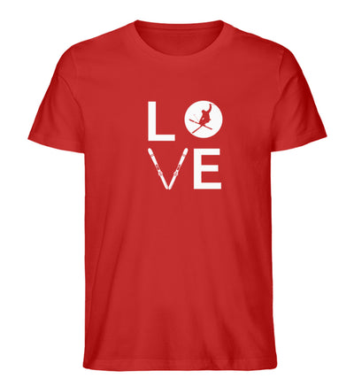 LOVE - Herren Organic T-Shirt ski Rot
