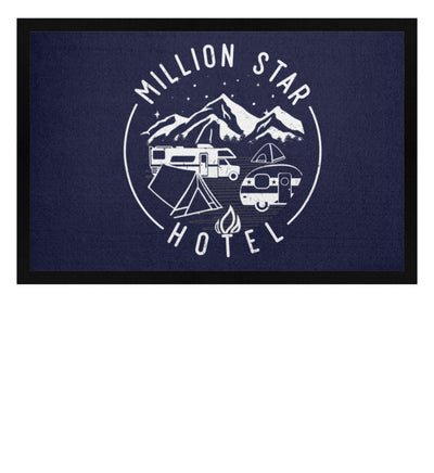 Million Star Hotel - Fußmatte mit Gummirand camping Navy