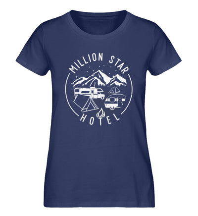 Million Star Hotel - Damen Organic T-Shirt camping Navyblau