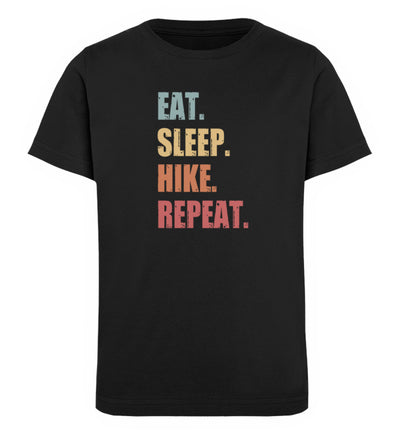 Eat Sleep Hike Repeat - Kinder Premium Organic T-Shirt wandern Schwarz
