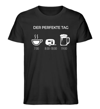 Der perfekte Camping Tag - Herren Organic T-Shirt camping Schwarz