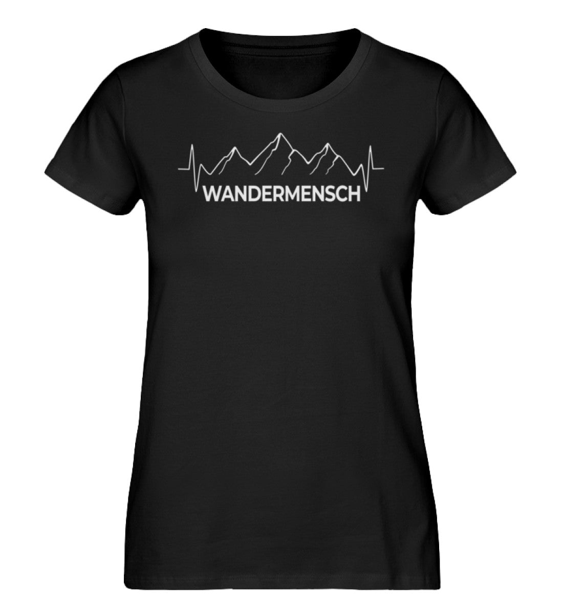 Wandermensch - Damen Organic T-Shirt wandern Schwarz