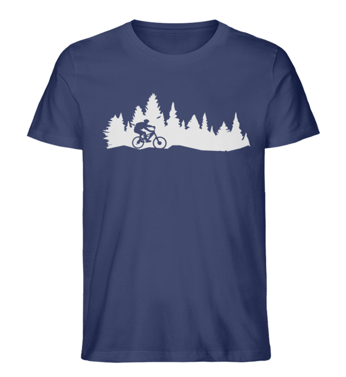Mountainbiken und Landschaft - Herren Organic T-Shirt mountainbike Navyblau