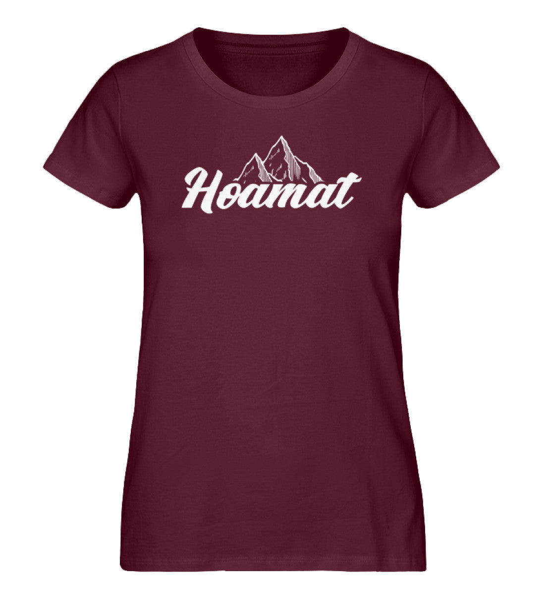 Hoamat - Damen Premium Organic T-Shirt berge Weinrot