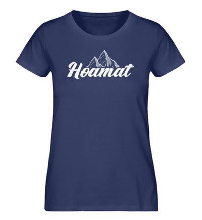 Hoamat - Damen Premium Organic T-Shirt berge Navyblau