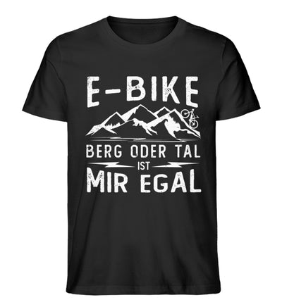 E-Bike - Berg oder Tal ist mir egal - Herren Organic T-Shirt e-bike Schwarz