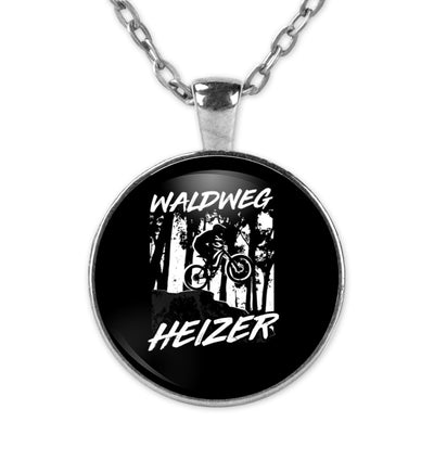 Waldweg Heizer - (F.W) - Halskette mit Anhänger fahrrad wandern Silber