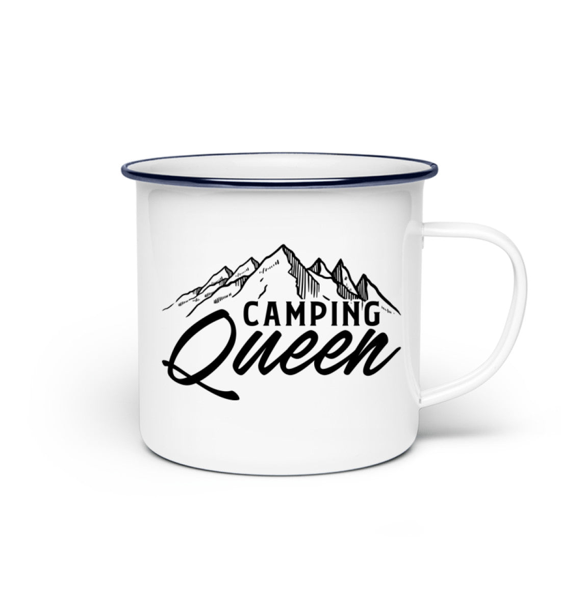 Camping Queen - Emaille Tasse camping