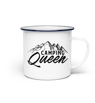 Camping Queen - Emaille Tasse camping