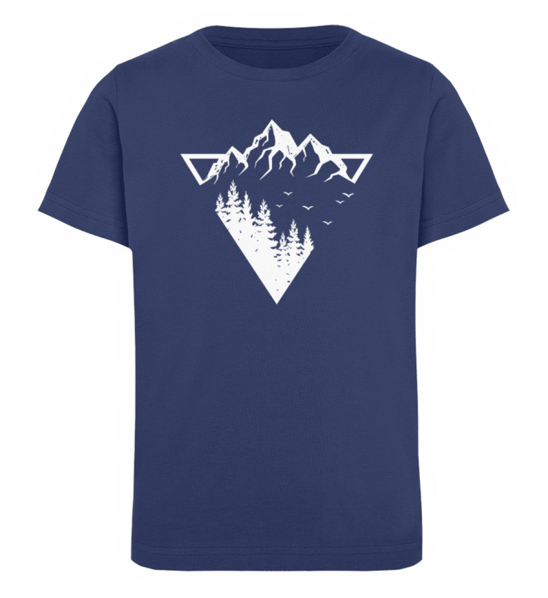 Berge - Geometrisch - Kinder Premium Organic T-Shirt berge camping wandern Navyblau