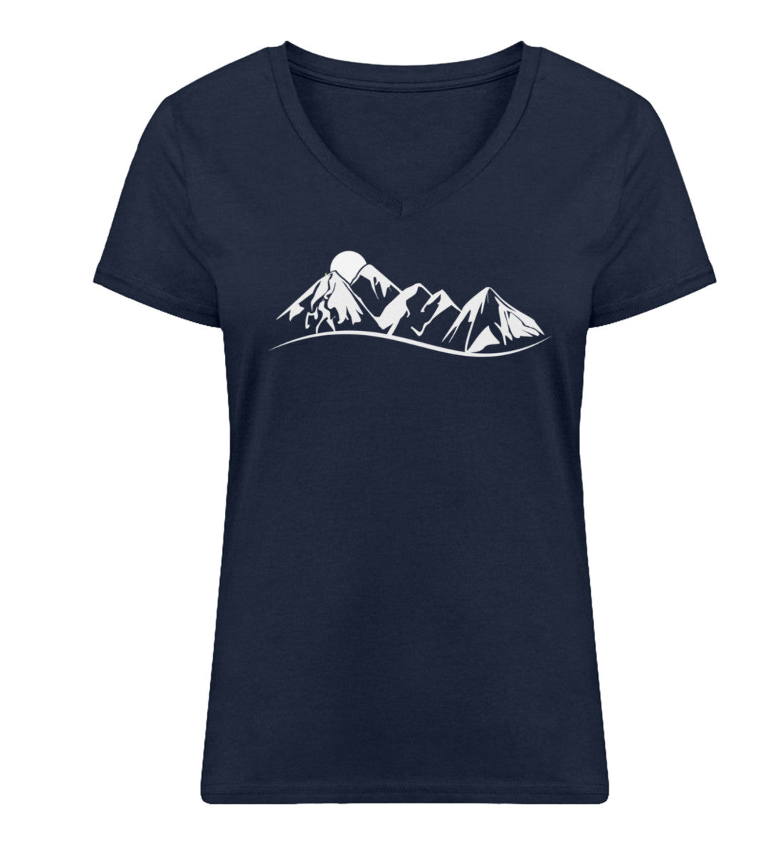 Bergheil - Damen Organic V-Neck Shirt berge Navyblau