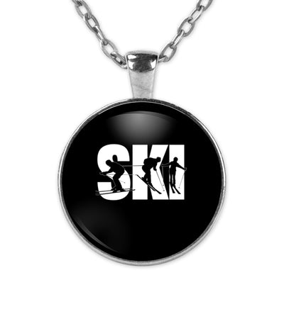 SKI - (S.K) - Halskette mit Anhänger klettern Silber