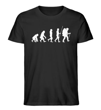 Evolution Wandermensch - Herren Premium Organic T-Shirt wandern Schwarz