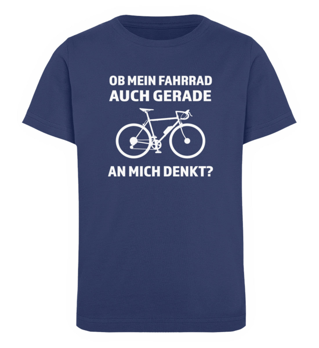 Ob mein Fahrrad gerade an mich denkt- Kinder Premium Organic T-Shirt fahrrad Navyblau